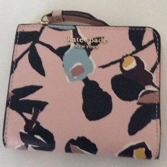 kate spade cameron paper rose wallet